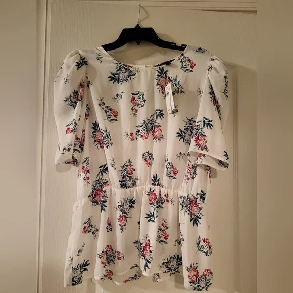 NWT Banana Republic Floral Large Blouse - Picture 1 of 2